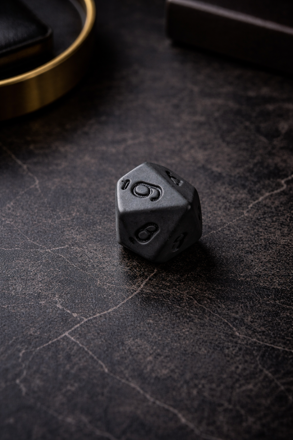 Minimalist Premium Dice Set – Black Matte Acrylic (3 Pieces)