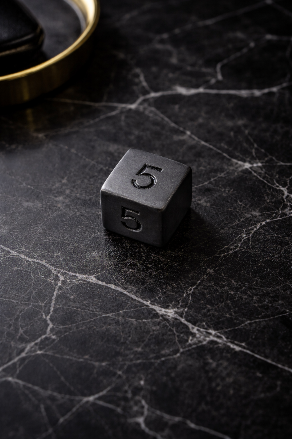 Minimalist Premium Dice Set – Black Matte Acrylic (3 Pieces)