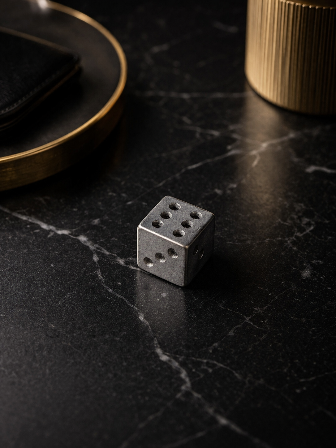 Minimalist Premium Dice Set – Black Matte Acrylic (3 Pieces)